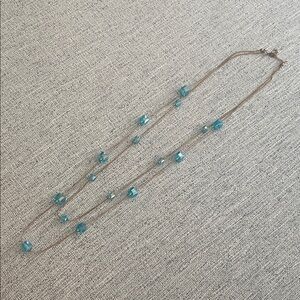Macy's Gold Necklace with Blue Accents